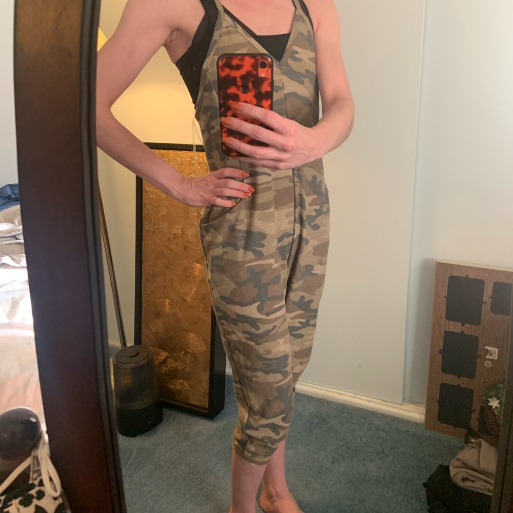 Wasabi and Mint camo romper
